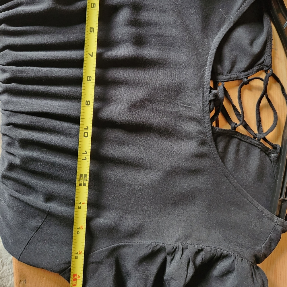 Black mini Wild Fable dress with open back and tie design - Picture 8 of 10